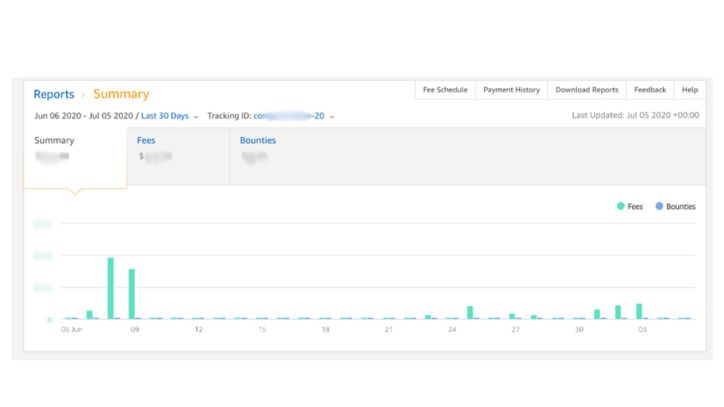 Amazon Associate Sales Report Example Image