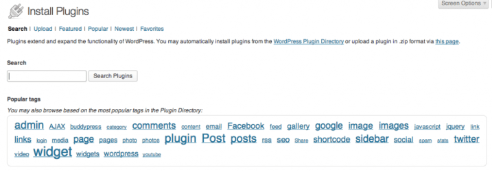 Searching for plugins in WordPress Searching for plugins in WordPress